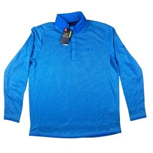 Under Armour Storm Golf Pullover Mens XL Blue Heather ColdGear 1/4 Snap 1329832